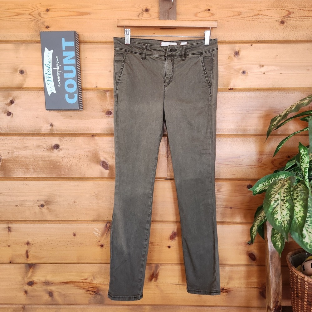 Hei Hei Anthro Twill Pants Utility Pockets Ankle Skinny Stretch OB516633 Size 27